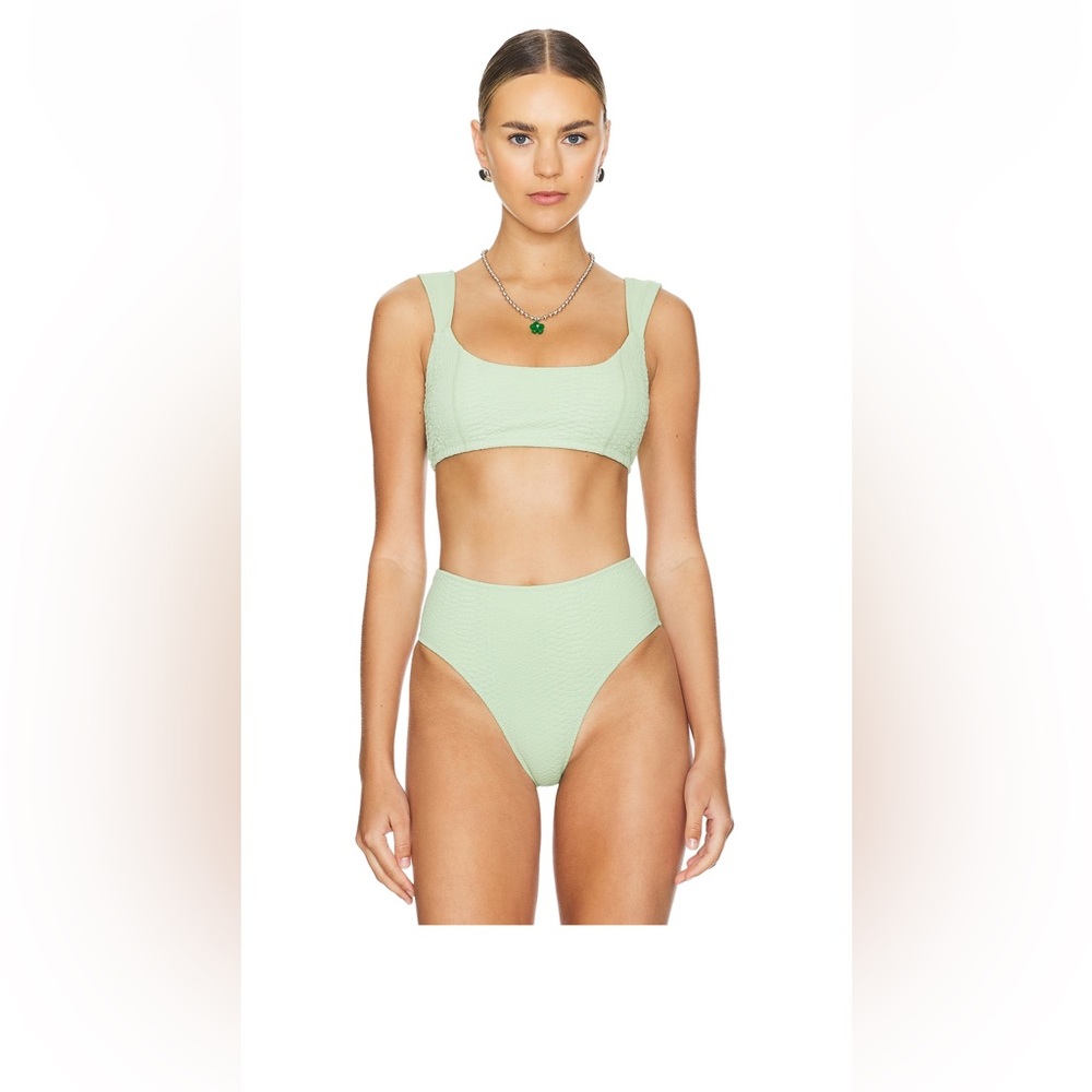 GIGI C Dawson Bikini Top Jade Green L NWT
